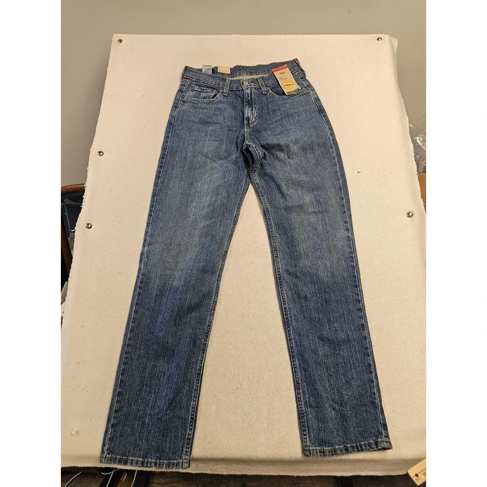 Levis 550‎ Relaxed Fit Jeans Mens 29x34 Medium Wash Eco Ease Denim Blue New